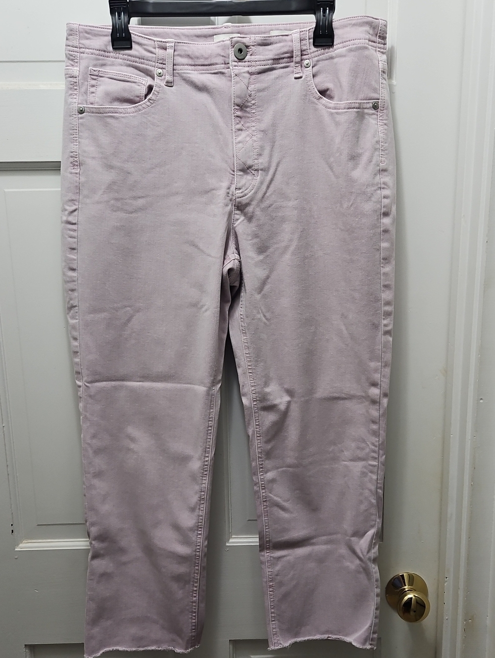 J. Jill Lavender High Rise Straight-Leg Crop Jeans